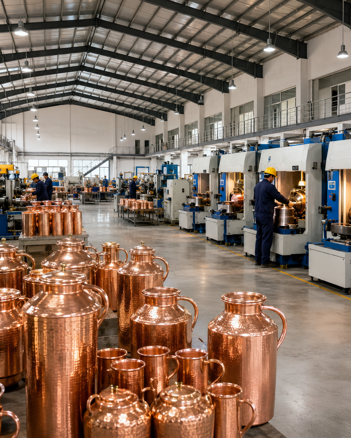 Modern copperware production facility